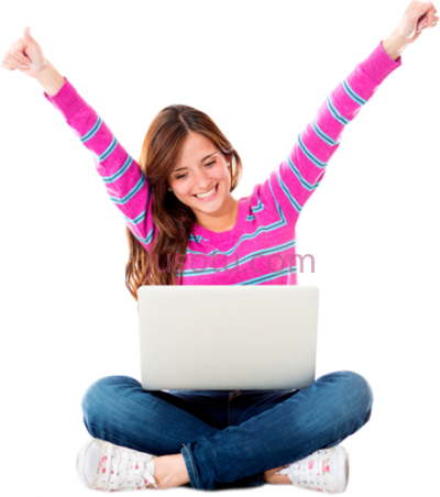 学习女孩,study girl PNG