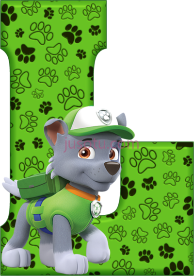 汪汪队立大功,paw patrol alphabet letters PNG
