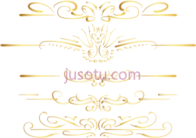 金色复古镶边,gold vintage border PNG