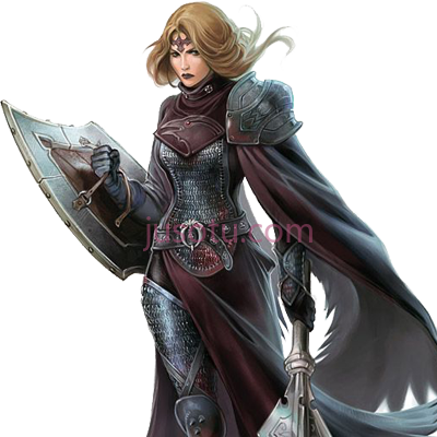 精灵女圣骑士,half elf paladin female PNG