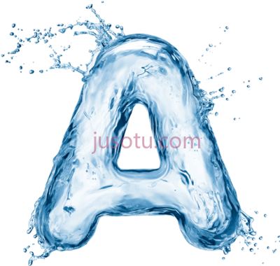泼水字体,water splash font PNG