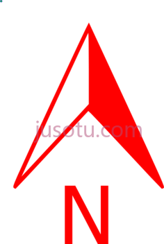 红色北箭头PNG