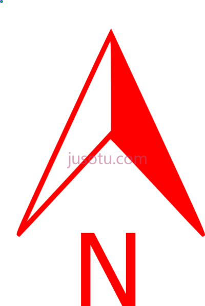 红色北箭头,red north arrow xxx art PNG