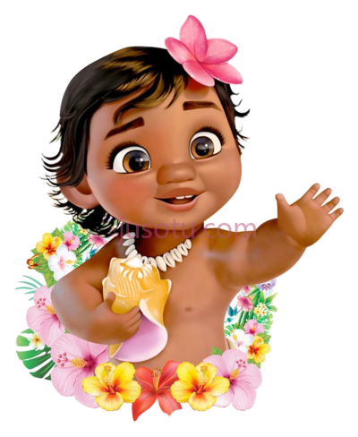 迪士尼摩阿娜,baby moana first birthday invitations PNG