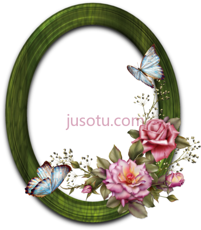 花式圆框,floral round frame PNG