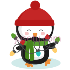 企鹅圣诞,可爱 PNG