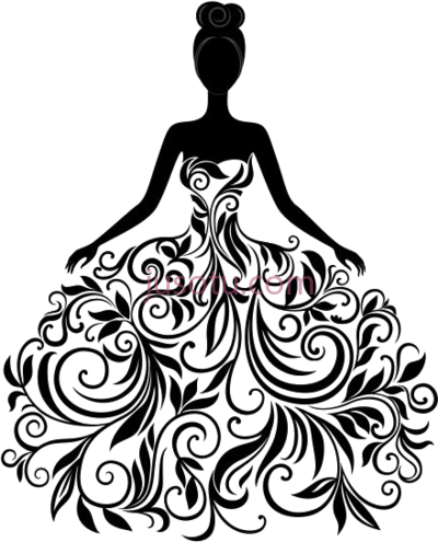 婚纱,wedding veil quinceanera silhouette PNG