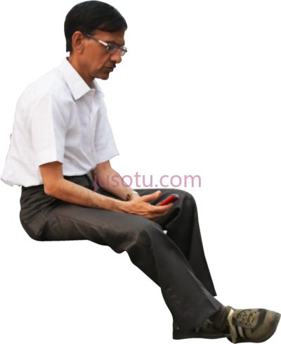 人坐,jugaad render man sitting cutout indian people PNG