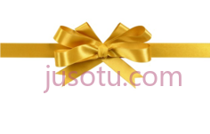 金蝴蝶结丝带PNG