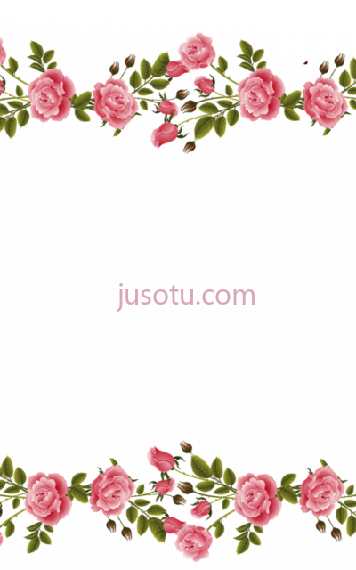 粉红玫瑰边框,pink rose wallpaper border PNG