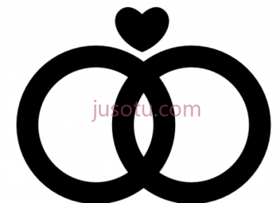 结婚戒指,wedding rings silhouette PNG