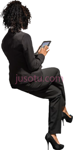 女人坐PNG