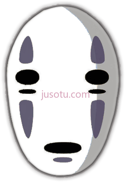 千与千寻,noface mask white spirited away no face PNG