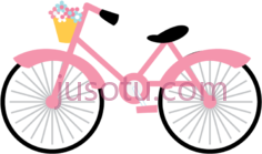 粉色自行车PNG