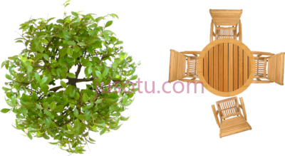 树木家具,landscape plans rendering PNG