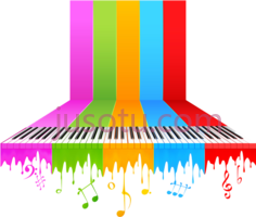 音乐彩色键盘PNG
