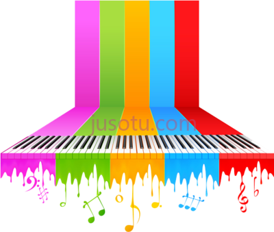 音乐彩色键盘,musical music creative color keyboard PNG