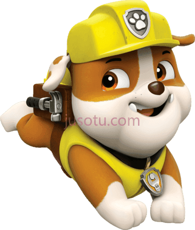 汪汪队立大功,paw patrol rubble wrench happy birthday PNG