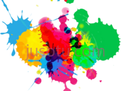 彩色喷溅,colours on white PNG