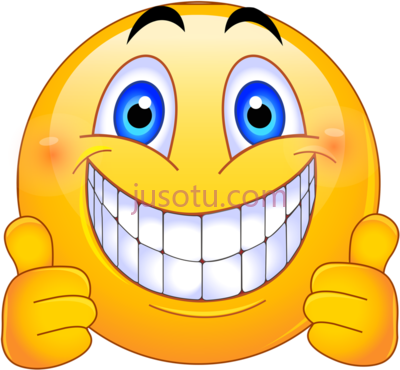 竖起大拇指微笑,smiley face PNG