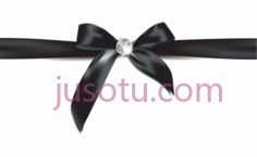 黑蝴蝶结丝带PNG