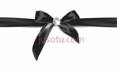 黑蝴蝶结丝带,black bow ribbon PNG