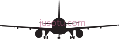 飞机,airplane silhouette art PNG