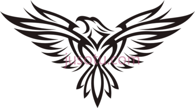 飞鹰,spirit animal tattoo tribal flying eagle PNG