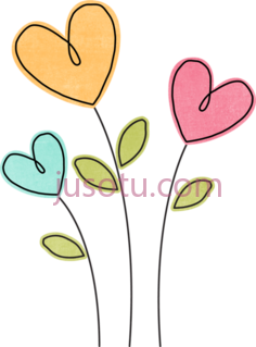 心花,flowers and hearts PNG