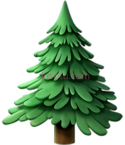 松树,pine tree emoji PNG