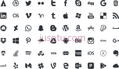 社交媒体图标,social media icons PNG