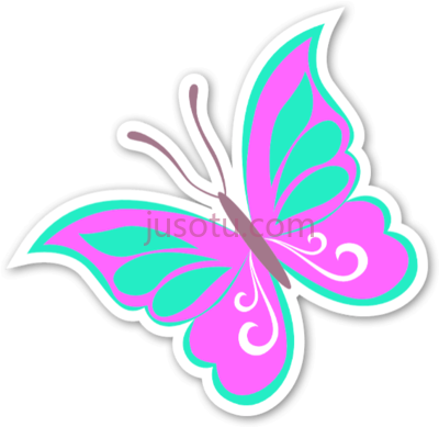 粉红蝴蝶,mariposa rosa pegatina PNG