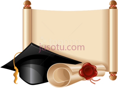 毕业帽,diploma and graduation cap PNG