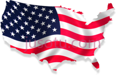 美国国旗地图PNG