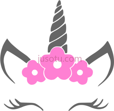 独角兽,customizable unicorn face vinyl decals PNG