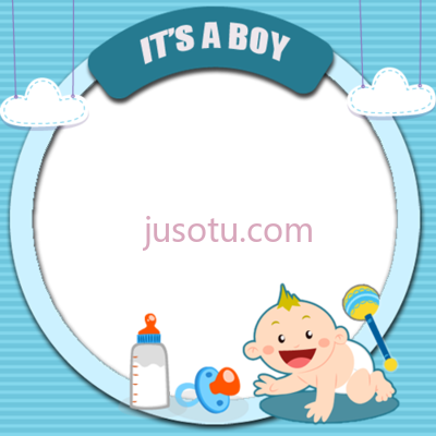 男婴,baby boy frame art PNG