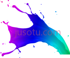 蓝色油漆飞溅, PNG