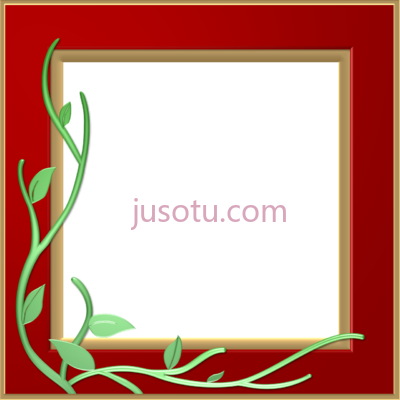 红色框,red border frame PNG
