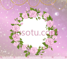粉红色结婚卡花环PNG