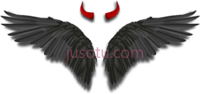 天使之翼魔鬼之角翅膀,wings angelwings darkangel devil horns black PNG