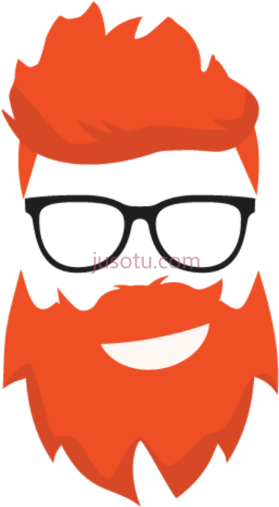 红发胡子男,red hair beard mustache and cartoon PNG