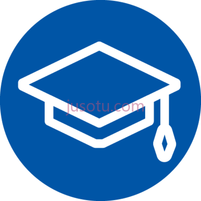 教育蓝色毕业帽,education icon blue PNG