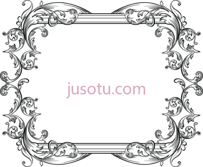 复古黑色装饰框,vintage black ornamental frame european line art round ornament PNG