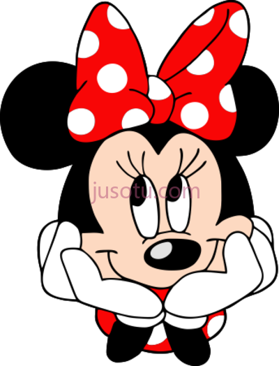红色米妮脸,rosto minnie vermelha PNG