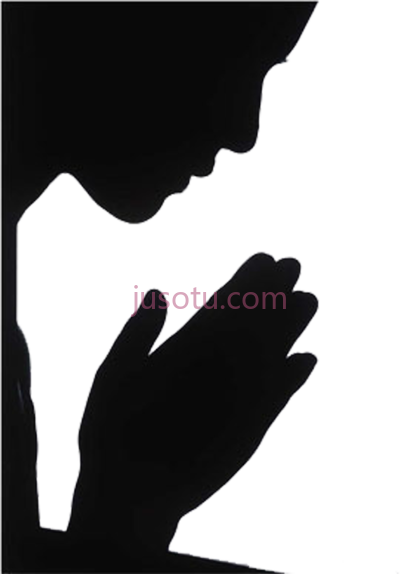 女性祈祷,orig woman praying silhouette PNG