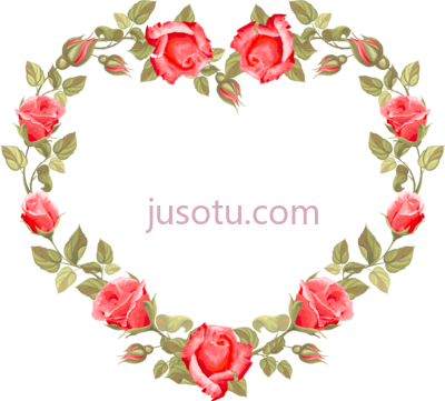 婚礼心花,wedding invitation flower heart art PNG