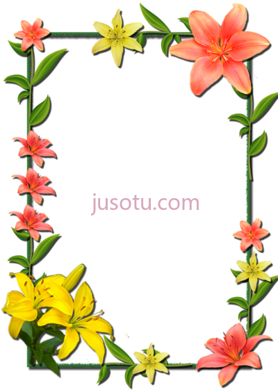 花边框,flower frames borders PNG