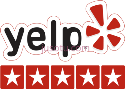 五星好评,yelp stars 5 review PNG
