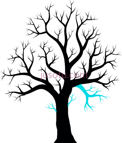 枯树,pohon siluet PNG