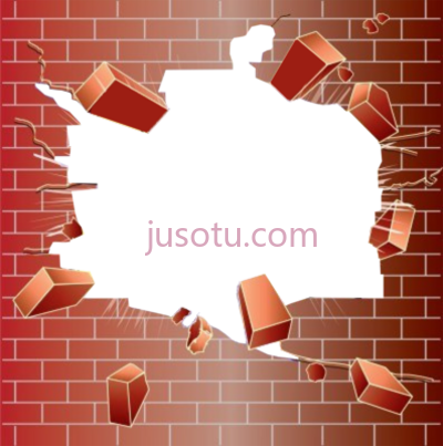 破砖墙,broken brick wall PNG